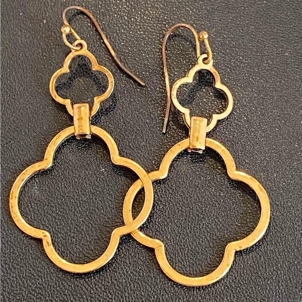Gold tone earrings